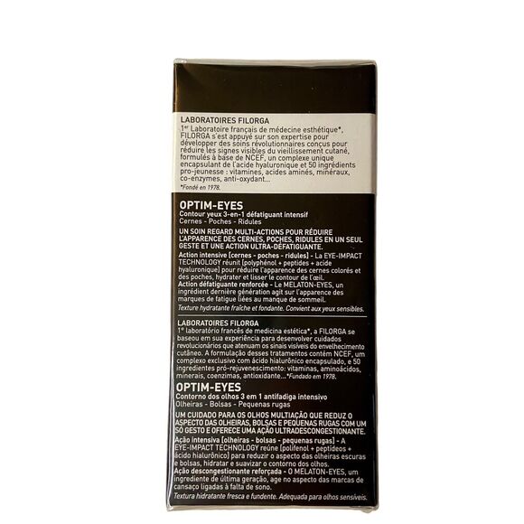 NEW Filorga Optim-Eyes Eye Contour .5oz Anti-aging Eye Cream Dark Circles Sealed - Picture 7 of 9